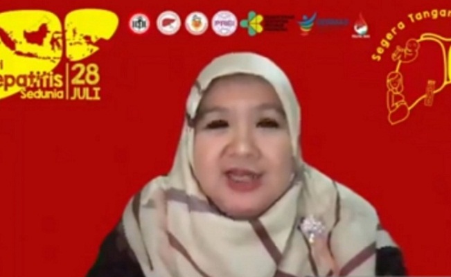 Tangkapan layar Juru Bicara Vaksinasi COVID-19 Kementerian Kesehatan Siti Nadia Tarmizi saat hadir pada kegiatan webinar,